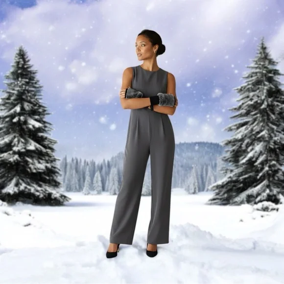 Jocelyn Women’s Black & White Fur Knit Fingerless Gloves Sz OS - Picture 3 of 13